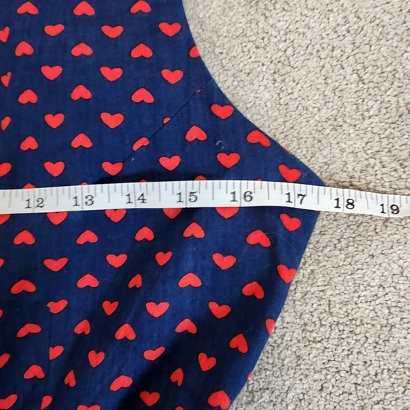 Vintage Retro Pin-up Style 50s Heart Polk-a-dot Dress Strapless Size Large - Picture 7 of 12